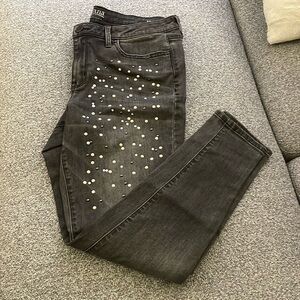 Ana black bejewled skinny jeans